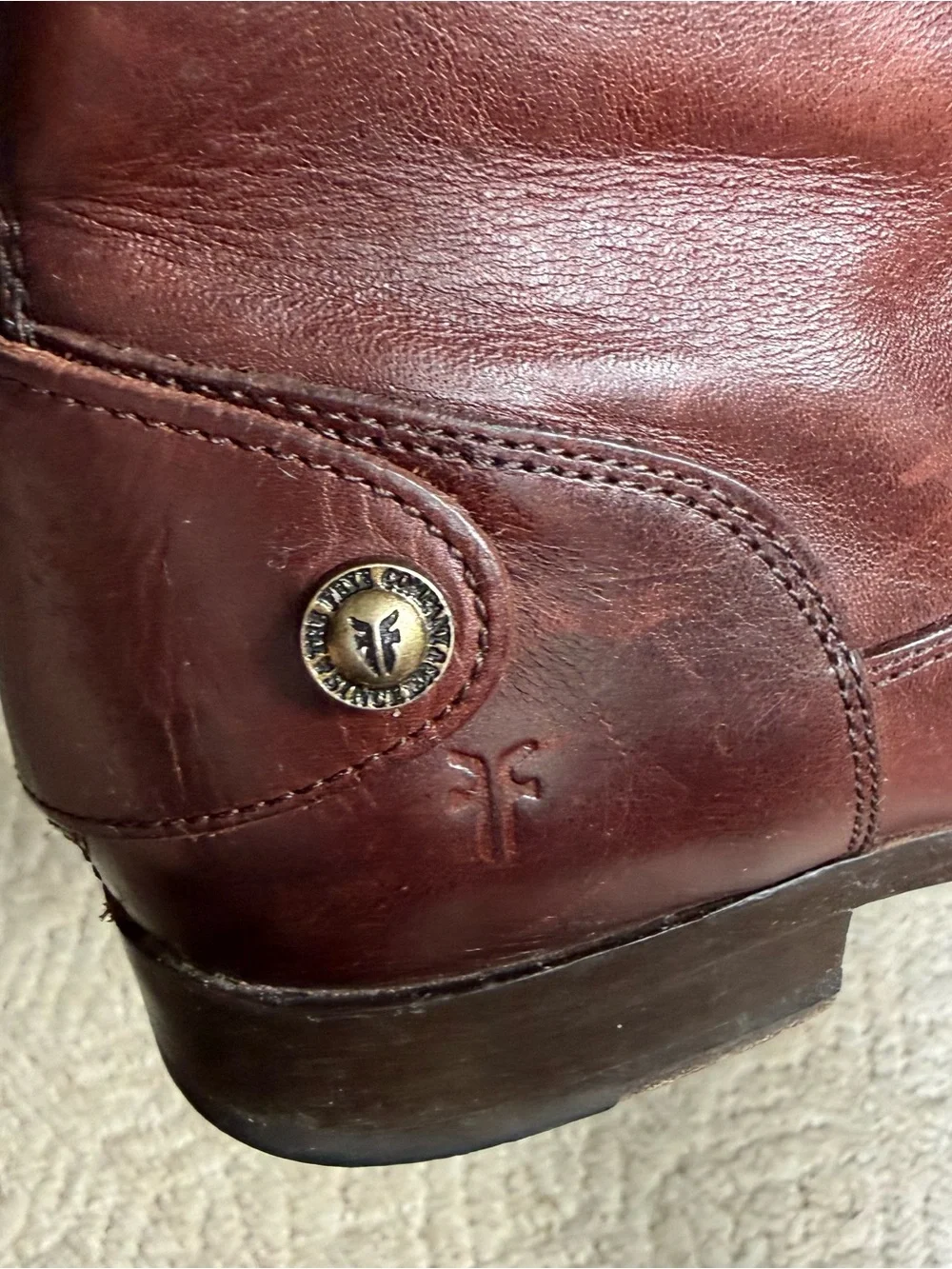 Frye Melissa Button Back Leather Boots sz 8
